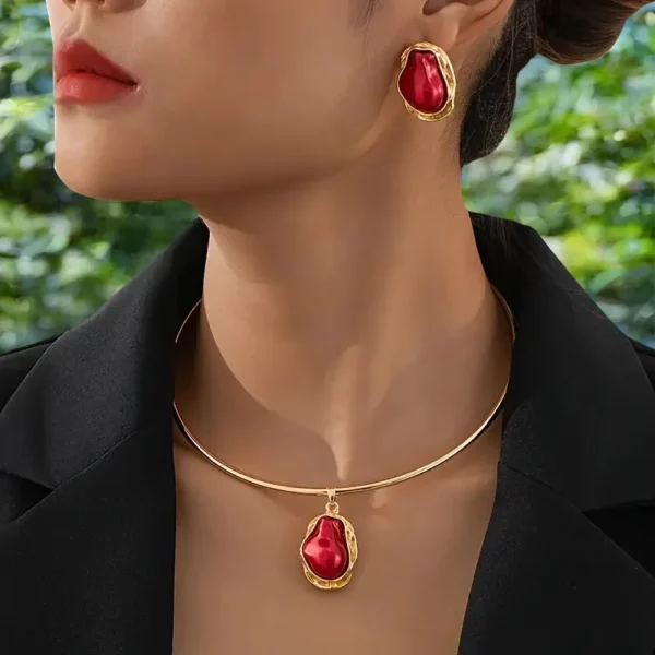 Onregelmatige Imitatie Parel Ketting Oorbellen Set Mode-sieraden Accessoires Hot Koop Party Gift 2025 Nieuwe Stijl