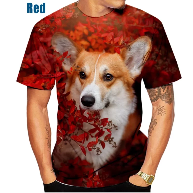 Schattig Huisdier Welsh Corgi 3d Bedrukt T-Shirt Pembroke Puppy Baby Puppy T-Shirt Casual Mode T-Shirt Voor Mannen En Vrouwen - Image 3