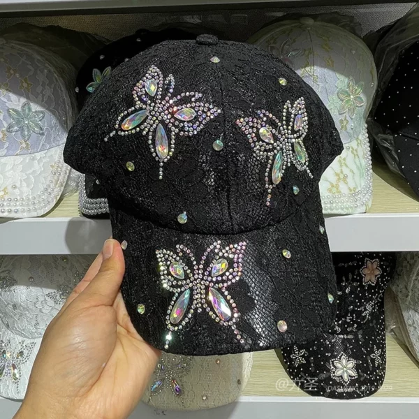 Koreaanse stijl kanten pet dames lente en zomer nieuwe ademende bijpassende hoed outdoor holle ba