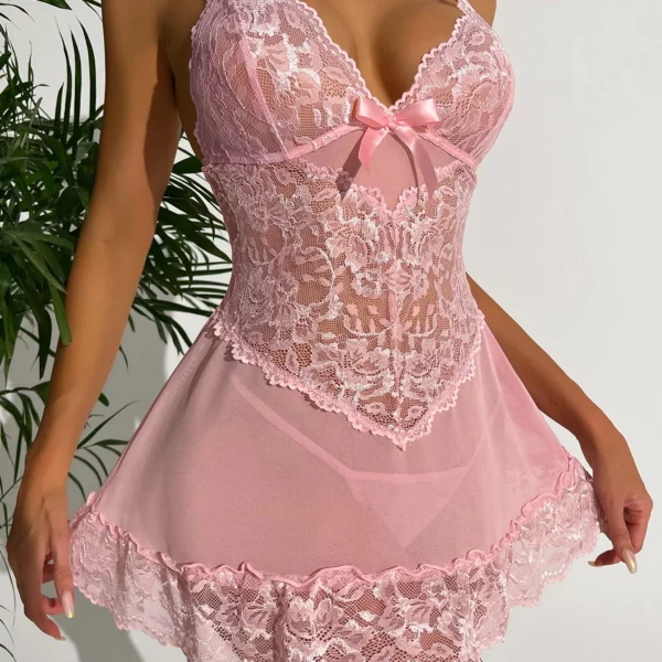 Vrouwen Sexy Mouwloze Nachthemd Kant Chemise Lingerie Nachtkleding Erotische Jurk Ondergoed Sexy Nachthemden