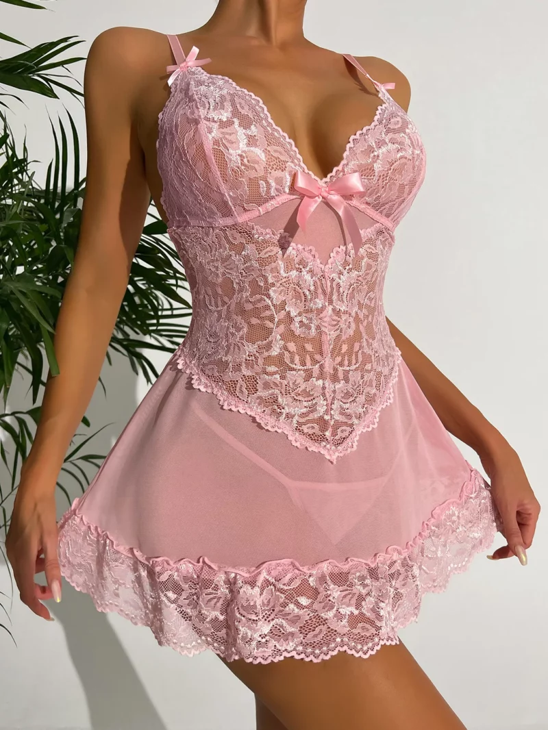 Vrouwen Sexy Mouwloze Nachthemd Kant Chemise Lingerie Nachtkleding Erotische Jurk Ondergoed Sexy Nachthemden
