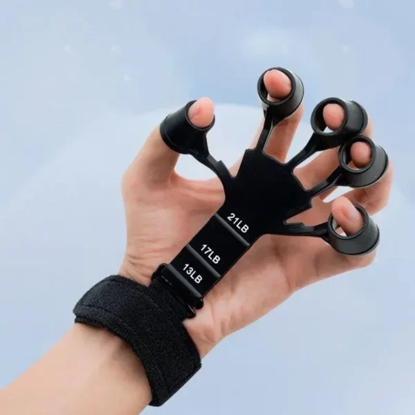 Nieuwe siliconen vingertrainer 5-vinger polsbrancard Vingersterkte Herstel Flexie en verlenging Ader Trainer