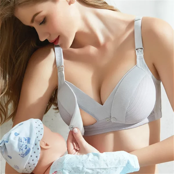 Moederschap Voedingsbeha Zwangere Vrouwen Moeder Mama Open Borst Beha Katoen Draad Gratis Slaap Ondergoed Zogende Verpleging Bralette
