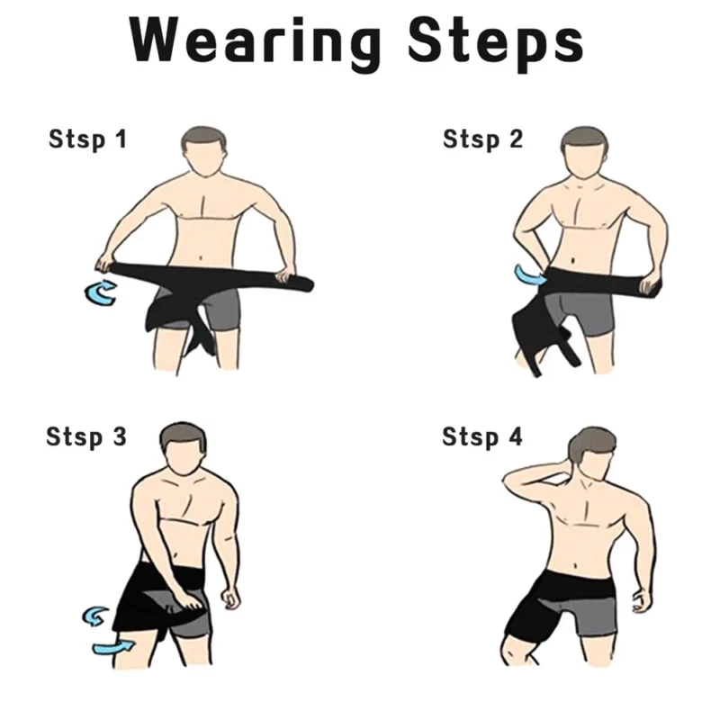 Liessteun En Heupbrace Voor Mannen Vrouwen-Compressie Wrap Voor Dij Quad Hamstring Gewrichten Ischias Zenuw Pijn Verlichting Beenband - Image 6