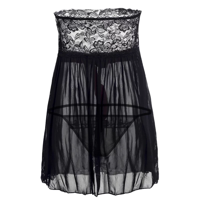 Hot Selling Zwart Premium Vrouwen Erotische Sexy Fancy Nachthemden Intimi Lingerie - Image 2