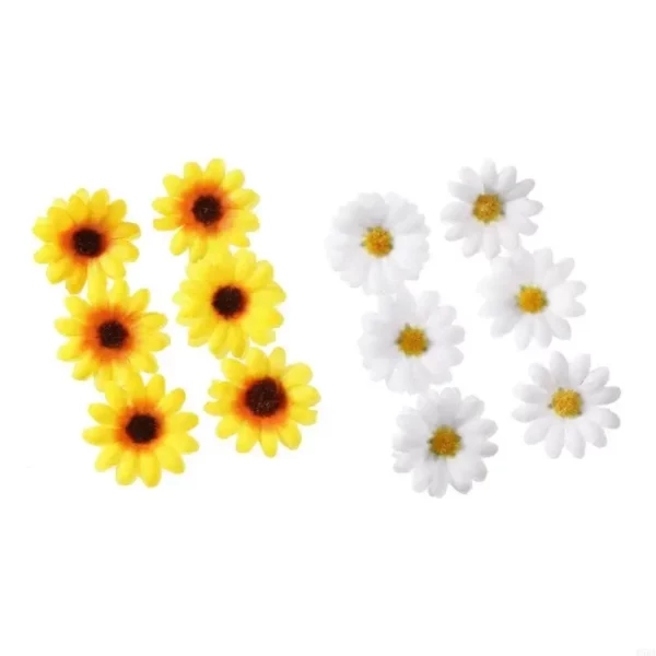 P88a 6pcs zonnebloem haarspeld voor vrouwelijke heldere kleur dagelijkse bloem haarclip barettes sidebangs clip voor vrouwen