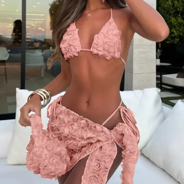 Bikini bodysuit badmode vrouwen met rok badpak zomer nieuwe ruche splice print strandkleding vakantie bikini cover ups outfits