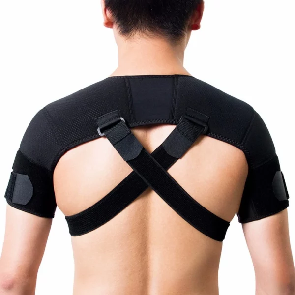 Verstelbare schoudersteunriem Dubbel verband Kruiscompressie Schouderbrace Protector Strap Houdingscorrectiebandage