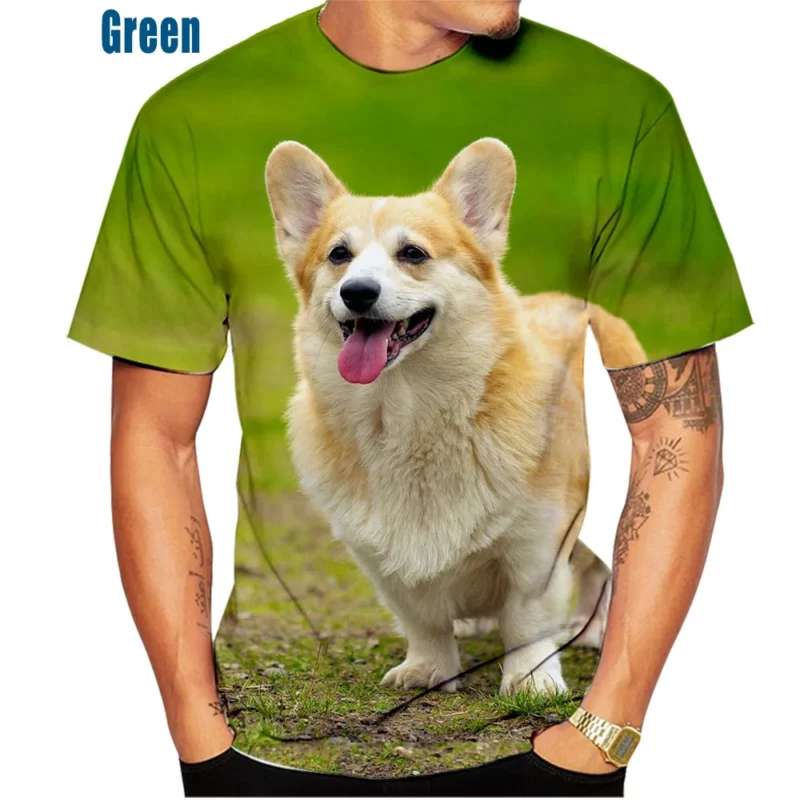 Schattig Huisdier Welsh Corgi 3d Bedrukt T-Shirt Pembroke Puppy Baby Puppy T-Shirt Casual Mode T-Shirt Voor Mannen En Vrouwen - Image 5