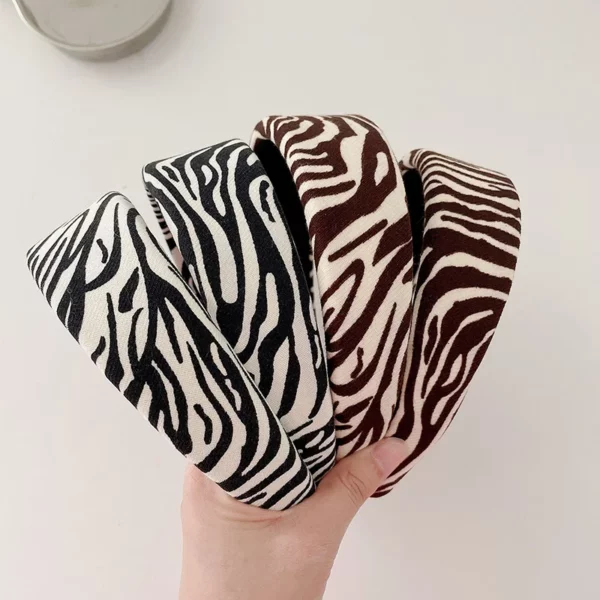 4 cm mode dames zebraprint hoofdband met sponsvulling dames dagelijks haar hoepel accessoire voor meisjes