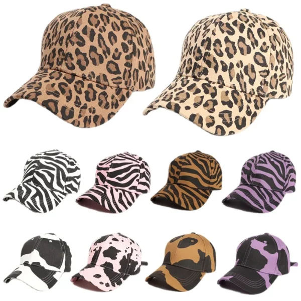Unisex luipaardprint zebraprint baseballpet hiphoppet heren dames dierenprint zonnehoed verstelbare pet Gorras
