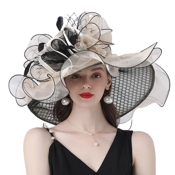 Lady Derby Jurk Kerk Cloche Hoed Boog Emmer Bruiloft Bowler Caps voor Feestprestaties
