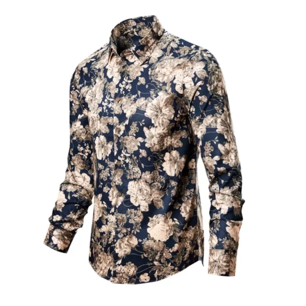 Herenoverhemden Katoen Vintage kleding bloemenoverhemd Koreaanse kleding herenmode Strand Herenkleding Shirt met lange mouwen Top 1025