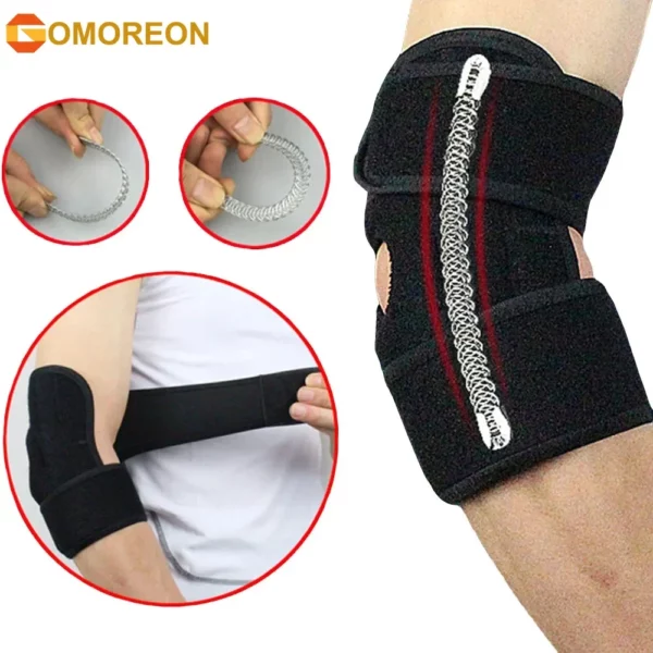 1 Stuks Verstelbare Elleboogsteun Met Dubbele Stabilisatoren, Elleboogbrace Ademende Training Elleboog Wikkelarmband, Omkeerbare Stabilisator