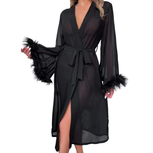 Vrouwen sexy lingerie pure tule ondergoed nachtkleding gewaad en strings voor vrouwen sexy boudoir outfits plus size badjas erotische set