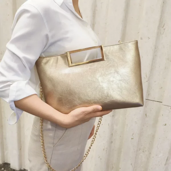 Mode PU lederen handtas Stijlvolle dames clutch portemonnee Glanzende dame Koppelingen Keten dames schoudertas dames Crossbody tassen