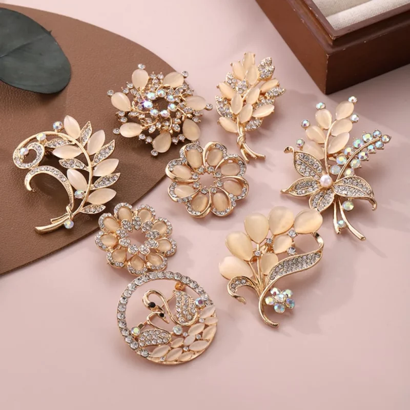 Esthetische Hoofddoek Broche/Parel Broche Strass Broche/Vlinder Broche Anti-Glare Legering Broche Hoofddoek Accessoires - Image 2