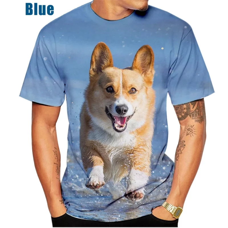 Schattig Huisdier Welsh Corgi 3d Bedrukt T-Shirt Pembroke Puppy Baby Puppy T-Shirt Casual Mode T-Shirt Voor Mannen En Vrouwen - Image 4