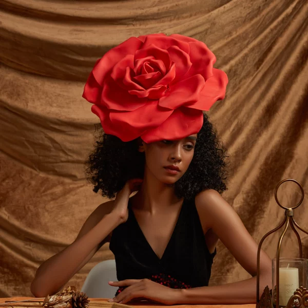 Mode Veer Fascinators Unieke Kerstbloem Haaraccessoires Veelkleurige Kentucky Derby Hoeden Theekransje Haarbanden Vrouw