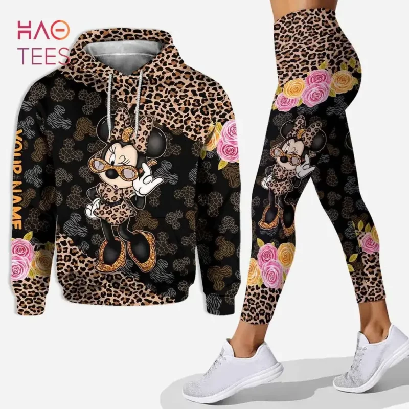 Disney Minnie Mouse Hoodie Dames Hoodie Set Minnie Yoga Broek Joggingbroek Dames Disney Yoga Hoodie Legging Mode Trainingspak - Image 2