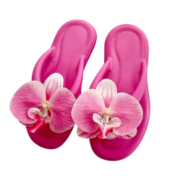 Casual zomer vlinder orchidee pantoffel elegante strandbloem slippers uit slijtage antislip damessandalen binnen