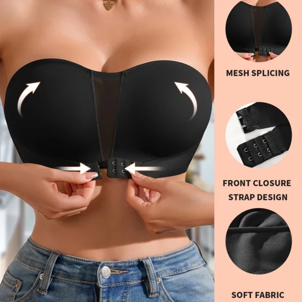 Hot Sale verwijderbare gewatteerde zachte ijszijde Traceless dames brasseries draadvrije naadloze beha voor dames strapless beha