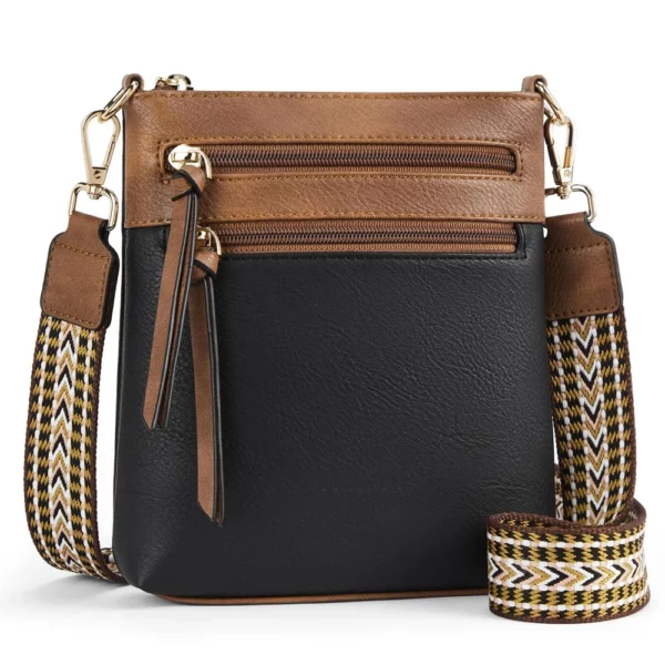 Nieuwe Casual Dubbele Rits Dames Enkele Schouder Crossbody Tas Retro Eenvoudige Crossbody Tas Multifunctionele Tuyк Estat Kirkрок