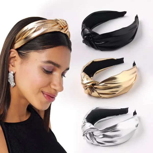 Nieuwe Europa en Amerika Stijl Pu Lederen Haarband Hoge Craniale Top Hoofdband Gezicht Wassen Hoofdband Haaraccessoires voor Vrouwen