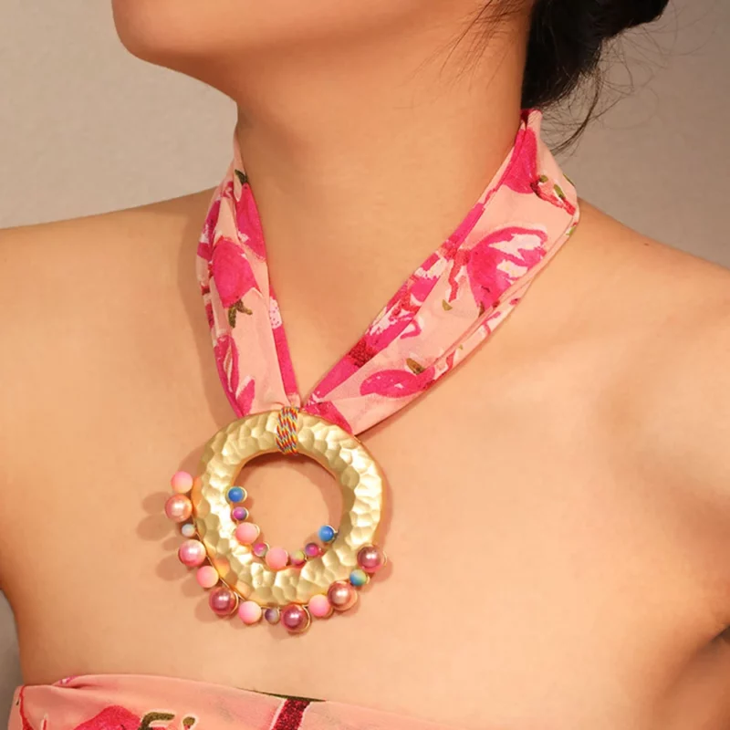 Fashion Statement Boho ketting met geometrie hanger voor dames Trendy strandfeestsieraden - Image 2