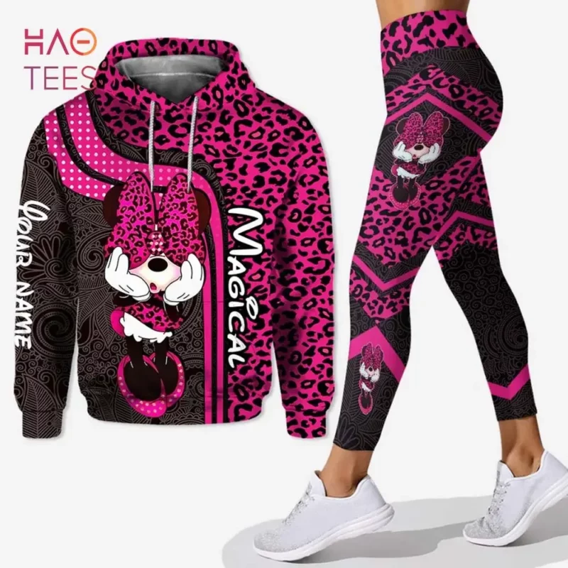 Disney Minnie Mouse Hoodie Dames Hoodie Set Minnie Yoga Broek Joggingbroek Dames Disney Yoga Hoodie Legging Mode Trainingspak - Image 4